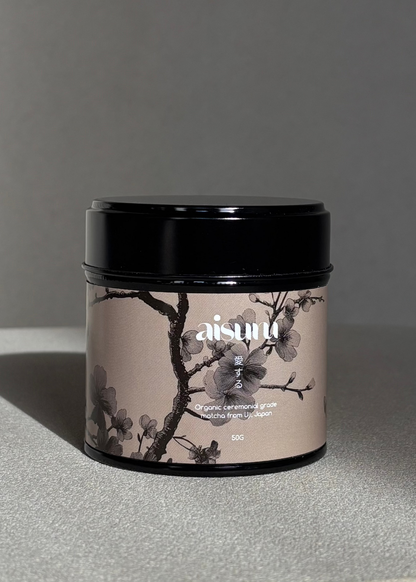 Aisuru biologische ceremoniele matcha uit Uji, Japan 50 gram in blikje