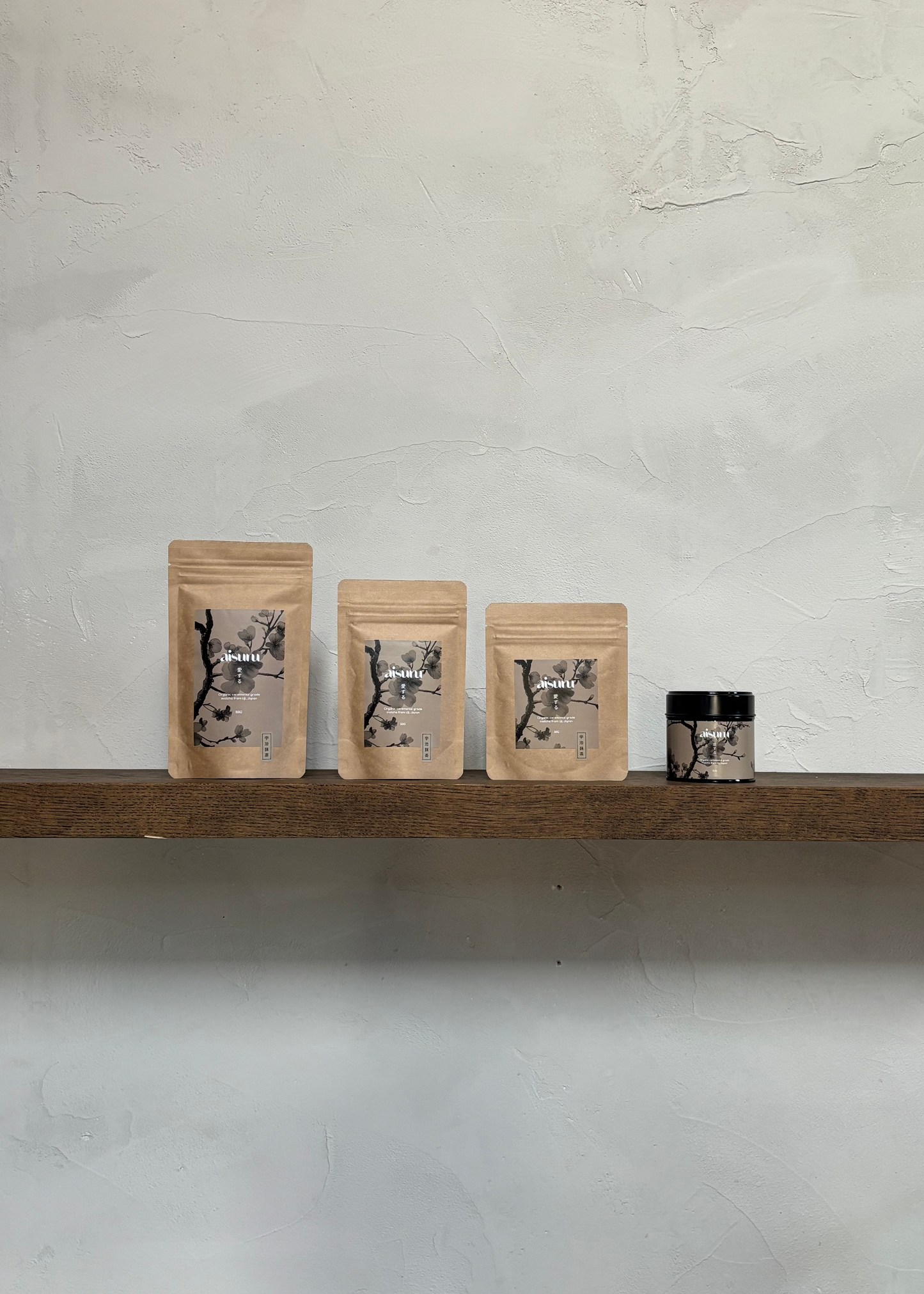 Aisuru ceremonial grade matcha 100G, 50G, 30G and 50G tin